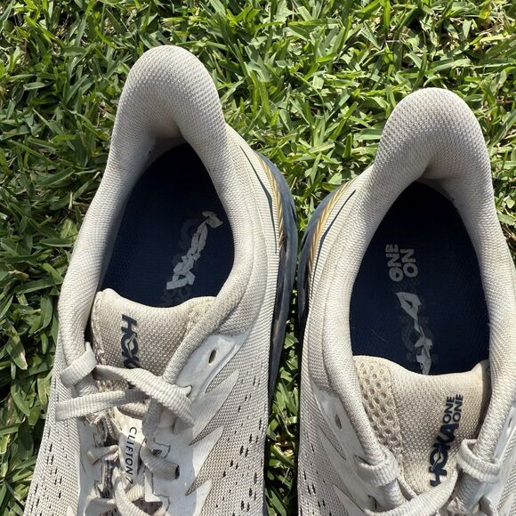 Hoka One One Clifton 7 Men Sz 11.5 Shoes Almond Milk 1110508 TVID Sneakers READ - Picture 8 of 11